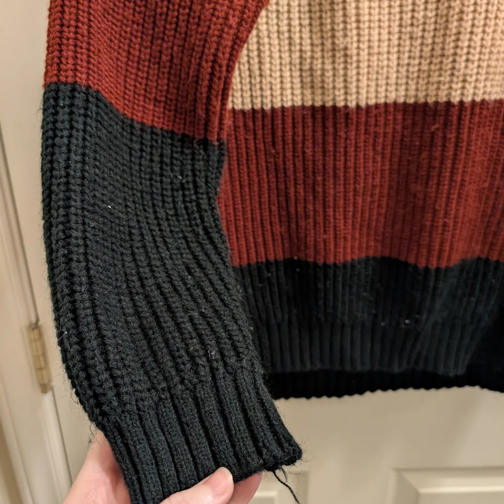 Oversized Colorblock Knit Sweater